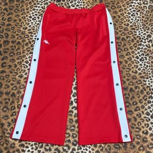 Kappa red track pants